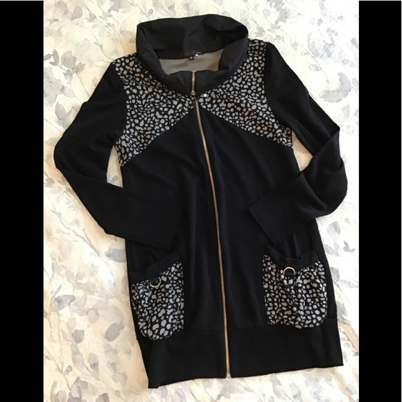 La-El Couture Long Lounge/Workout Zippered Jacket S - Picture 8 of 11